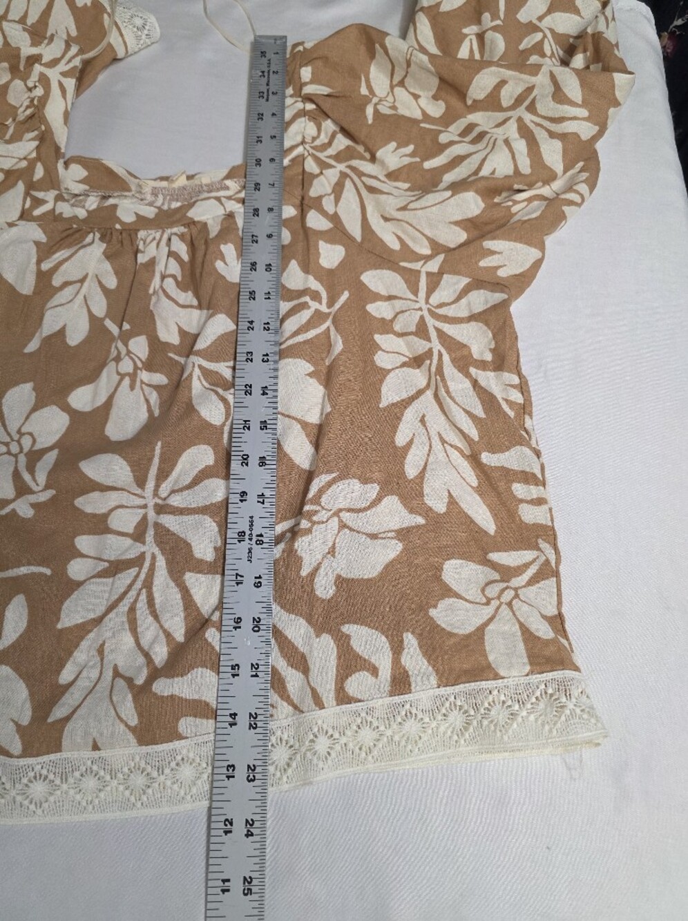 Christian Siriano Womens Size Large Floral Off-Shoulder Blouse  55% Linen - Picture 7 of 11